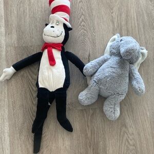 Cat in the Hat Stuffed Animal and Elephant